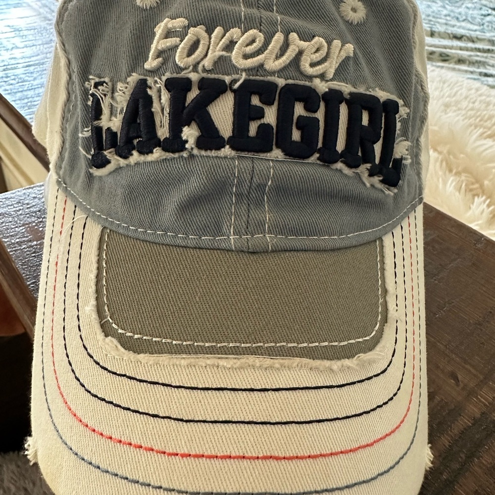 Lake Girl ball cap navy and lt. blue